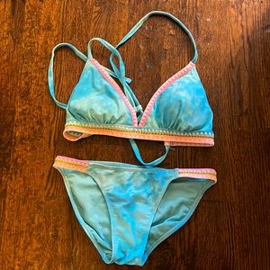 Xhileration (Target) tie die bikini D/DD top & M bottom